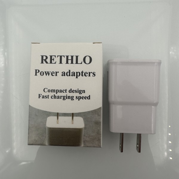 RETHLO Power Adapters One-Port USB-A Wall Charger for Phones (iPhone, Samsung, and more)